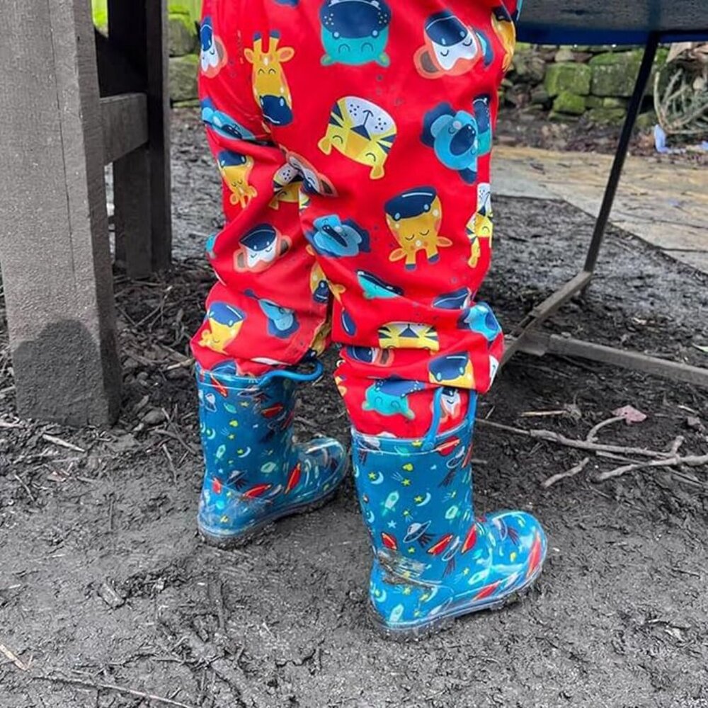 EUXTERPA Kids Toddler Light Up Rain Boots - Picture 4 of 6